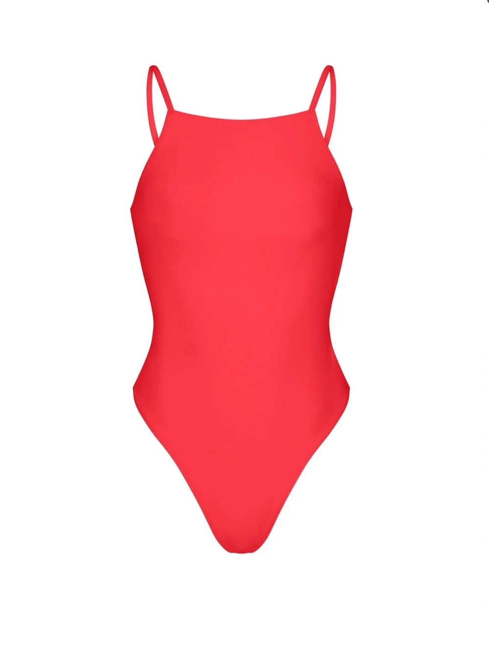 SKIMS Iconic Swim                                        High Neck One-Piece